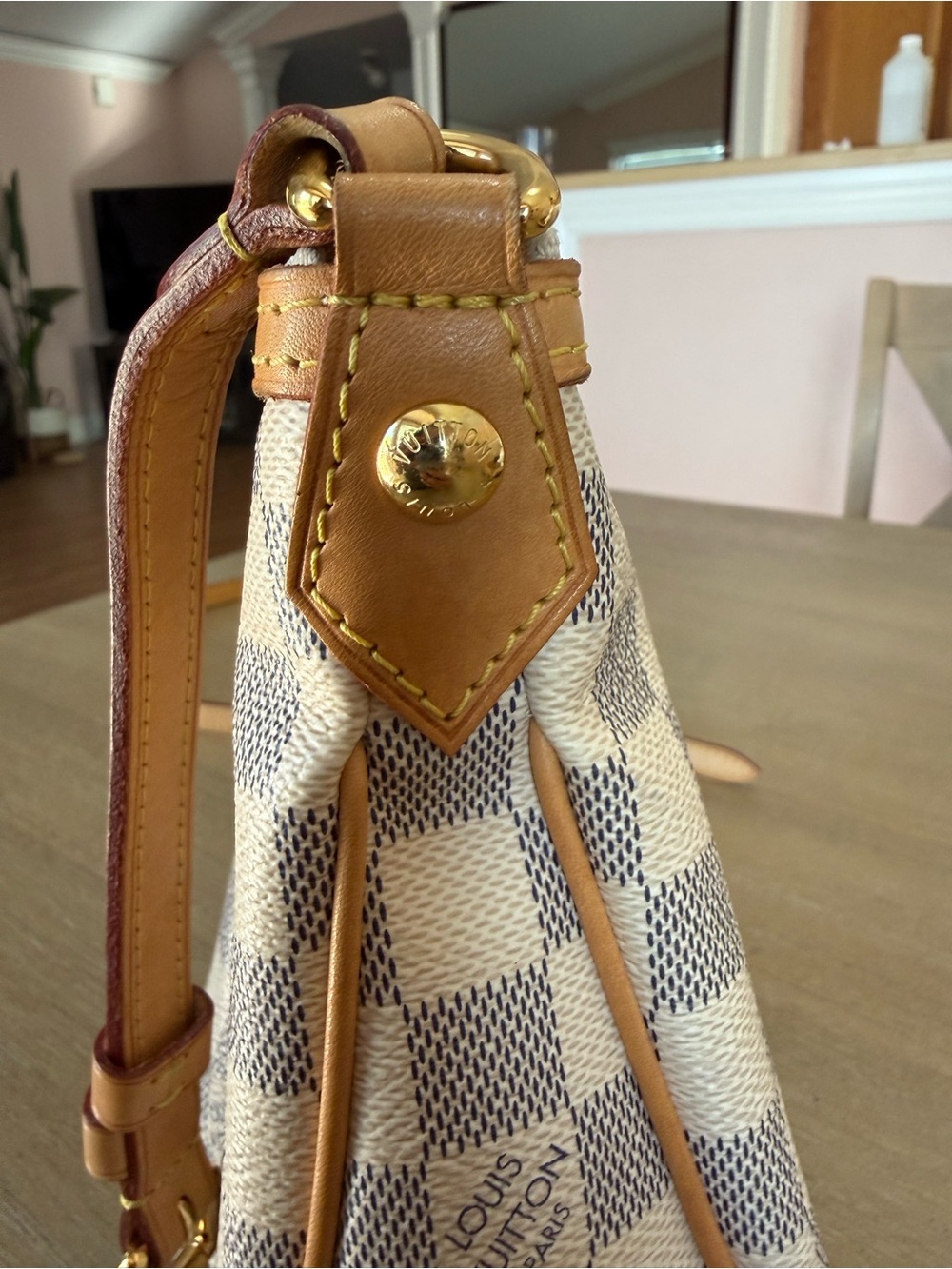 Authentic Louis Vuitton Siracusa PM Damier Azur Shoulder Bag - Picture 8 of 14